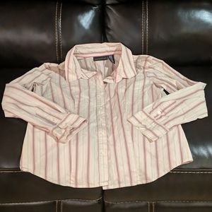 Attention XL Browns n Pinks Button Blouse